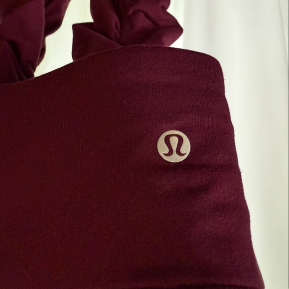 Lululemon Athletica Burgundy/Maroon Leggings with ruched calf, sz 10 - Picture 2 of 4